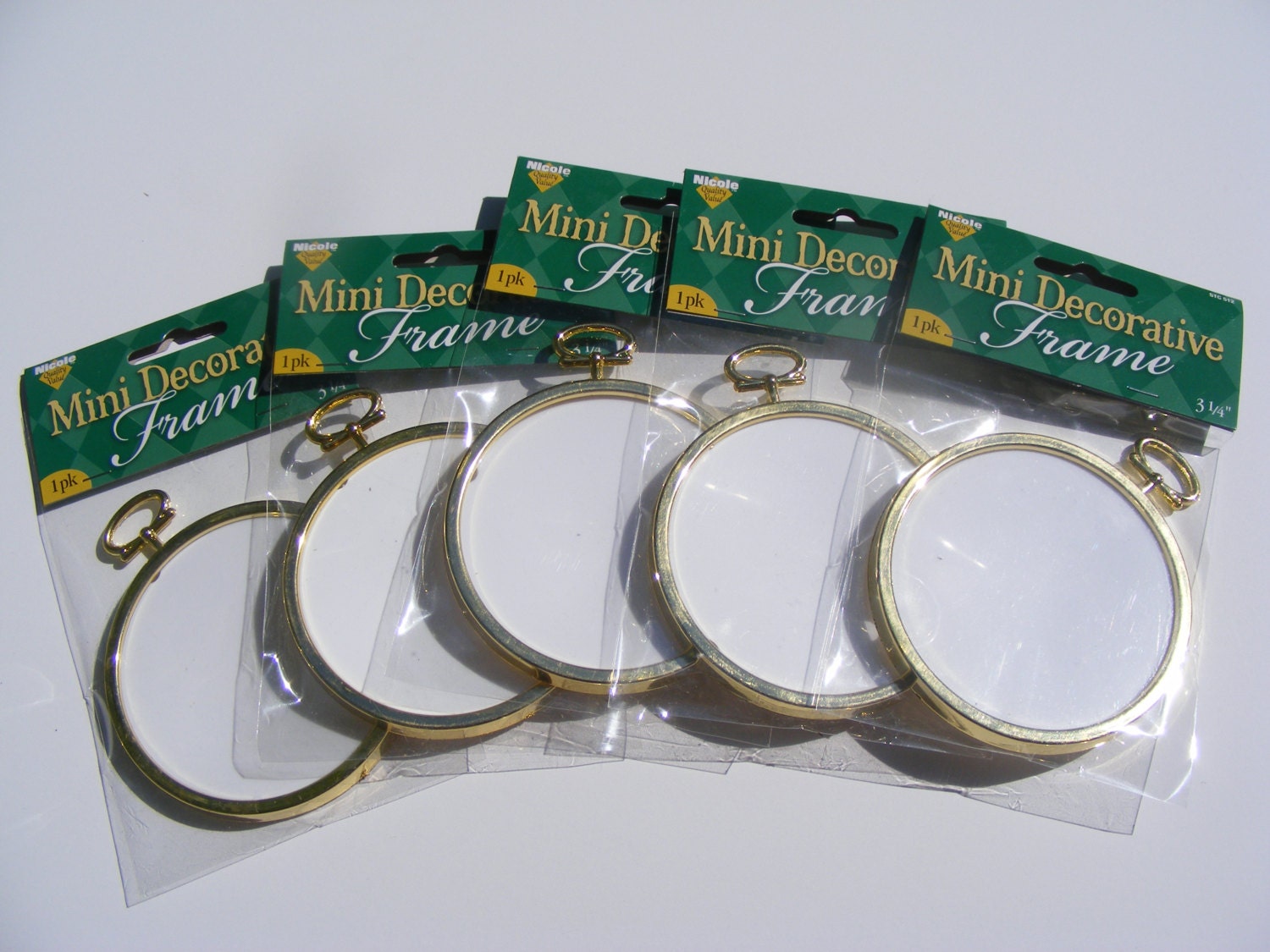 Needlework Frames mini gold 3.25 set of 5