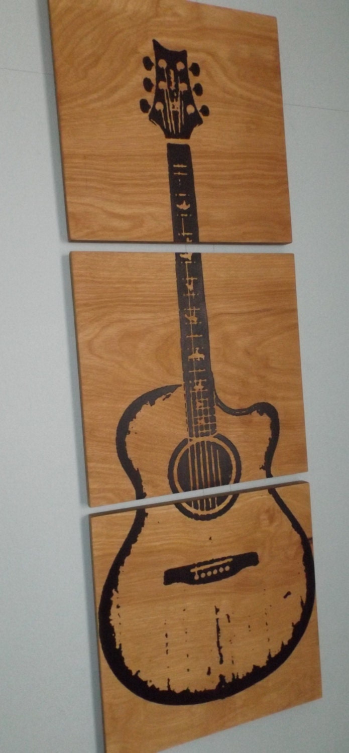 Custom ACOUSTIC Guitar Wood Wall Art