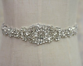 bridal sash, rhinestone sash, bridal belt, wedding sash, wedding belt, crystal bridal sash