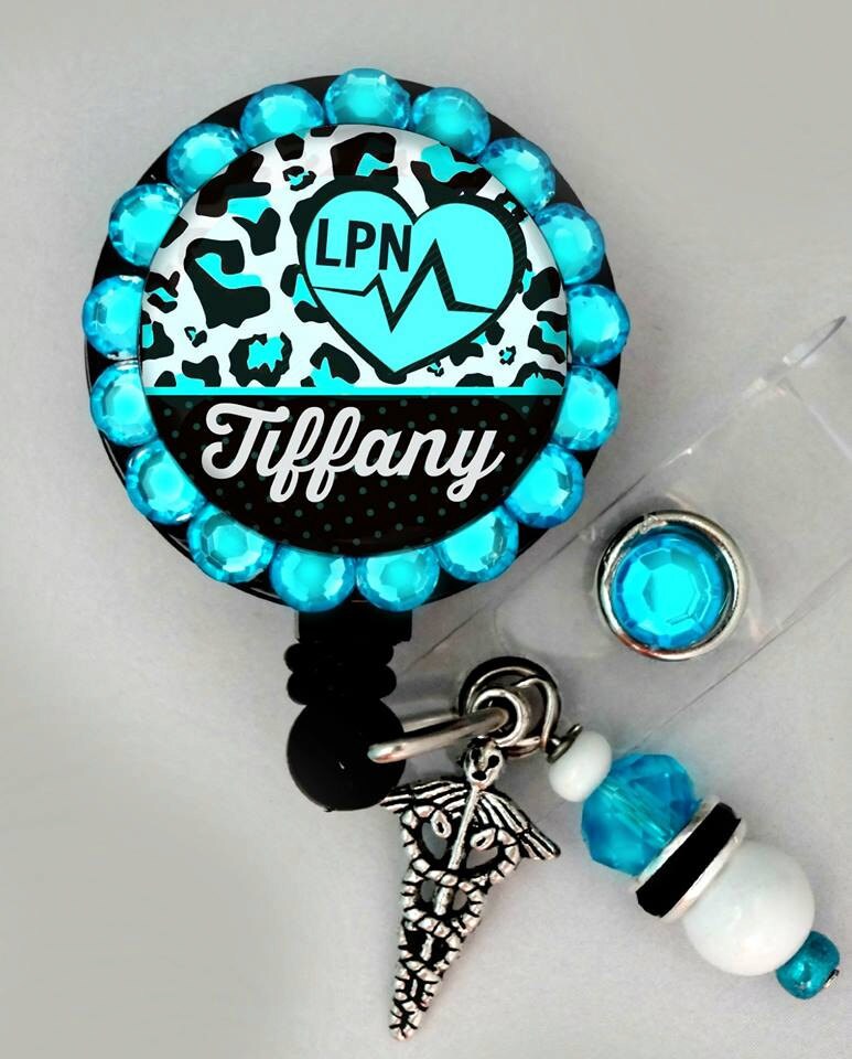 Nurse medical ID badge reel Cna Lpn Rn etc E157