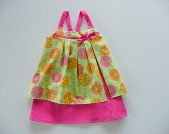CLEARANCE..Little girls summer cotton dress to fit a 1 year old