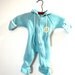 Vintage Baby Girl Blue Owl Pajama or Snowsuit . 18 - 24 months