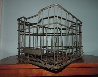 BMV Dairy Milk Crate - Metal Milk Crate - Vintage Milk Crate