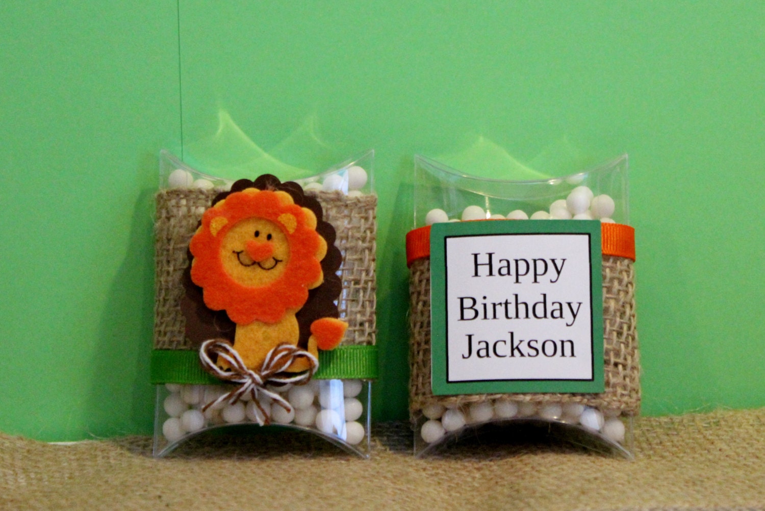 Personalized Jungle Theme Party Favor BagsPillow