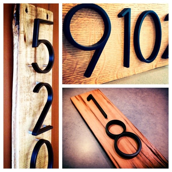 Modern Black House Numbers on Salvaged by MidwestSalvageStudio