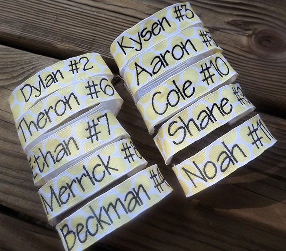 Items similar to Monogrammed Water Bottle Name Bands For a Team Sports