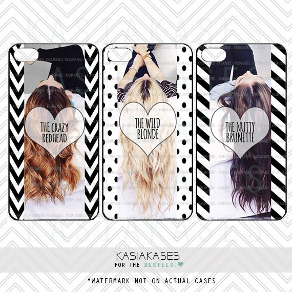 Items Similar To 3 Best Friends Phone Cases Blonde Brunette Redhead Funny Hair Color Friends