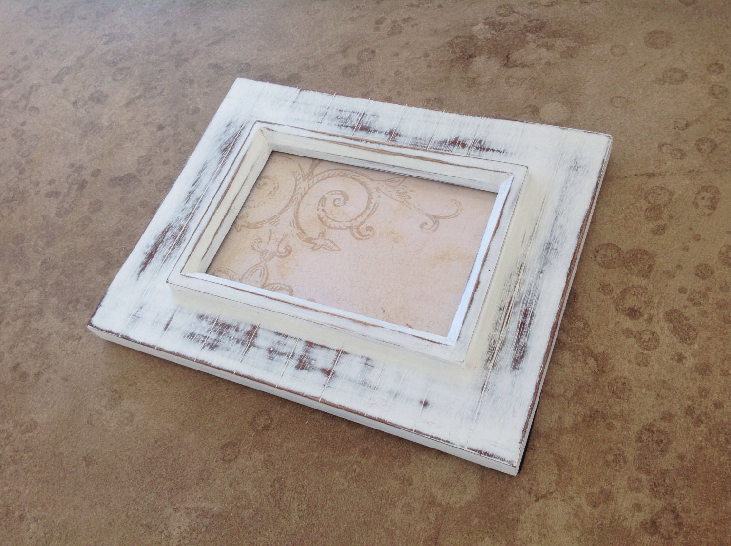 White picture frame shabby chic decor 4x6