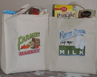 Custom Country Style Canvas Grocery Tote