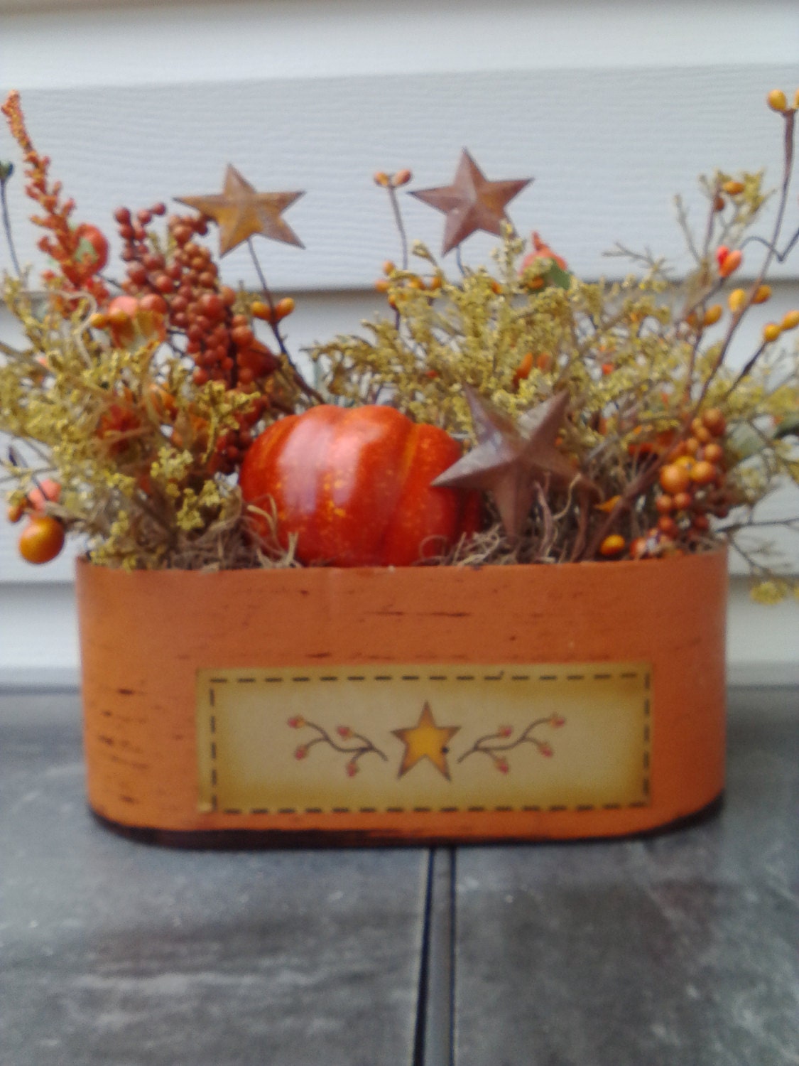 Fall arrangement. Primitive autumn decor. Fall decor.