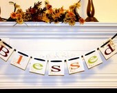 Thanksgiving Banner - BLESSED - Photo Prop Thanksgiving Decoration Photo Prop,Any occasion banner Il_170x135
