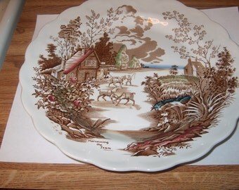 8 Vintage Dinnerware Plates Ridgway Staffordshire England, (Price, All) The Original Coaching Days & Coaching Ways WAS 70.00 - 50% = 35.00