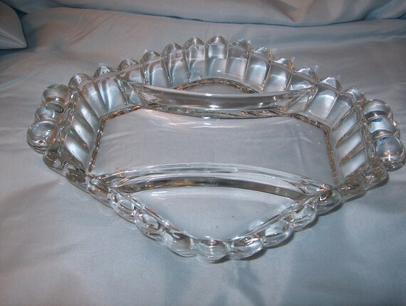 Vintage Elegant Glass Heisey Dish Marked