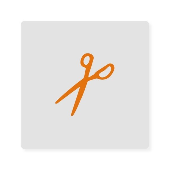 Scissors 725 DIY Stencil Clear Plastic Acrylic by StencilLetter