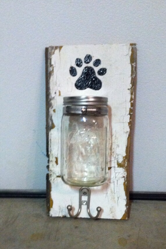 Dog Treat Holder Lease Holder Barn Wood Mason by SamiJakesBoutique