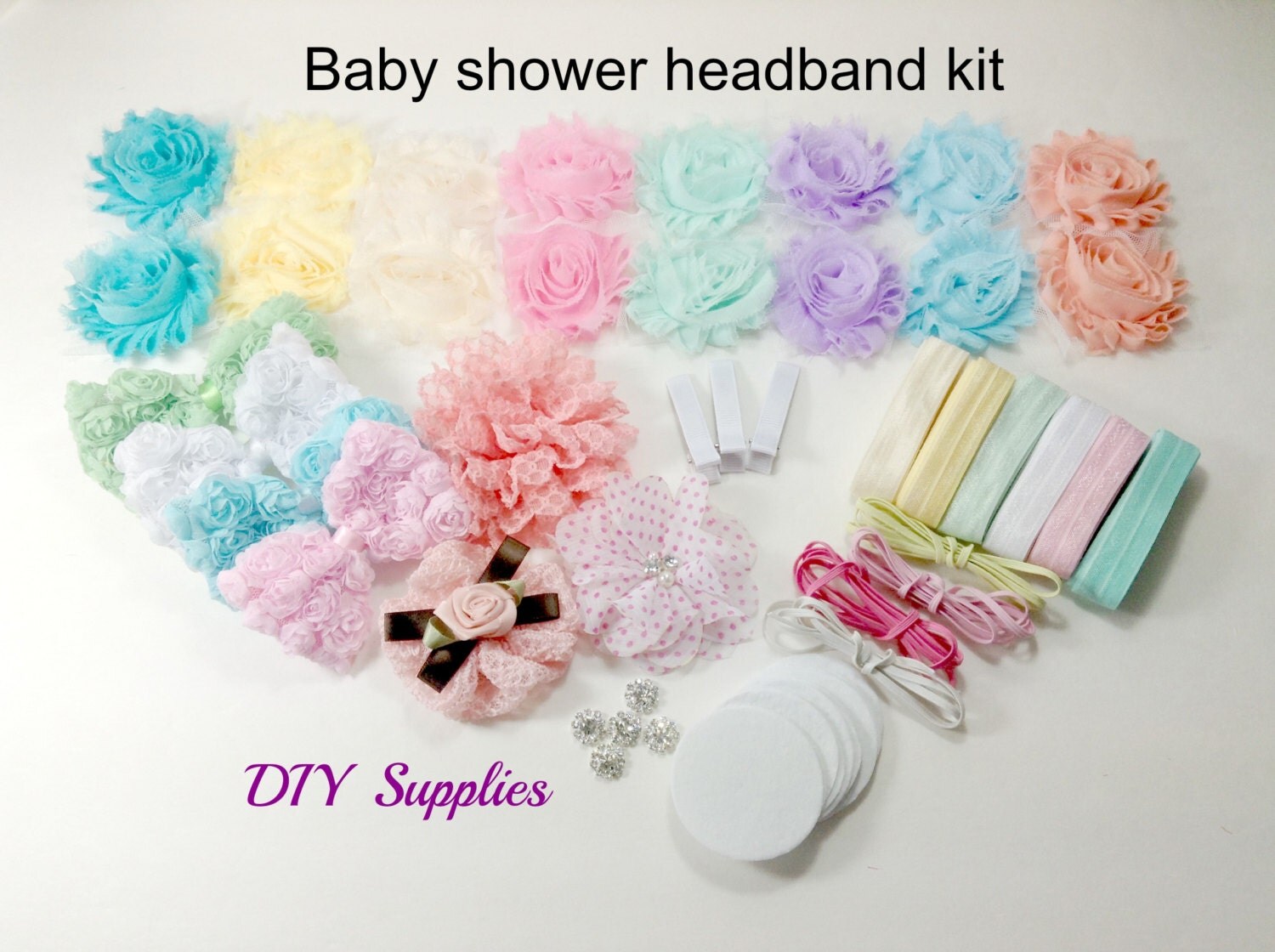 Baby shower headband kit baby shower headband station kit