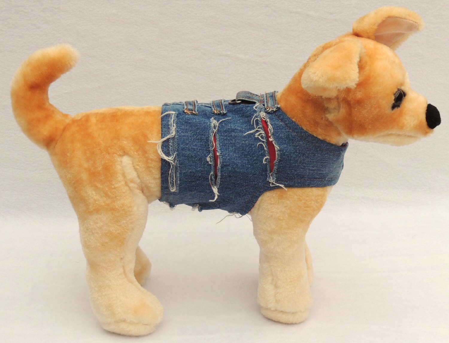 Distressed Denim Dog Harness Vest Dog Harness Dog by MeAndMyPal