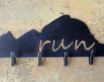 Mountain Scene Steel Running Medal Holder