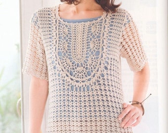 Japanese Crochet Lace Summer Cardigan For Summer by DotsStripes