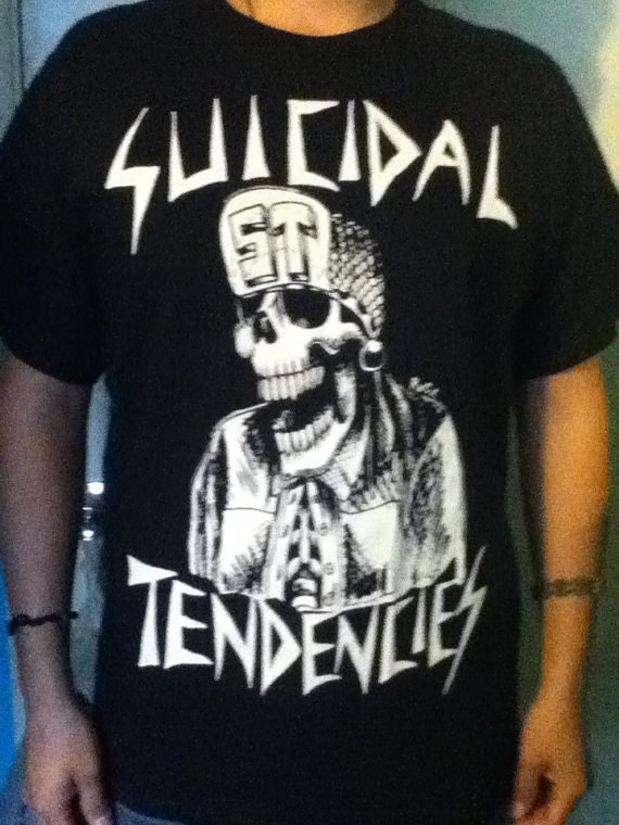 suicidal tendencies button up shirt