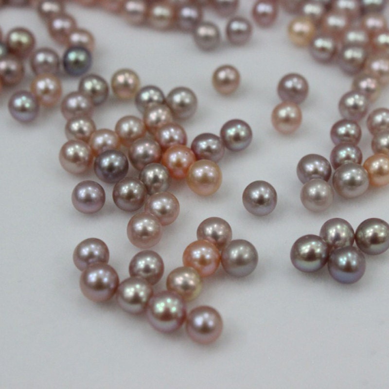 freshwater pearl pairs 4-5mm round pearls cultured by PearlOnly
