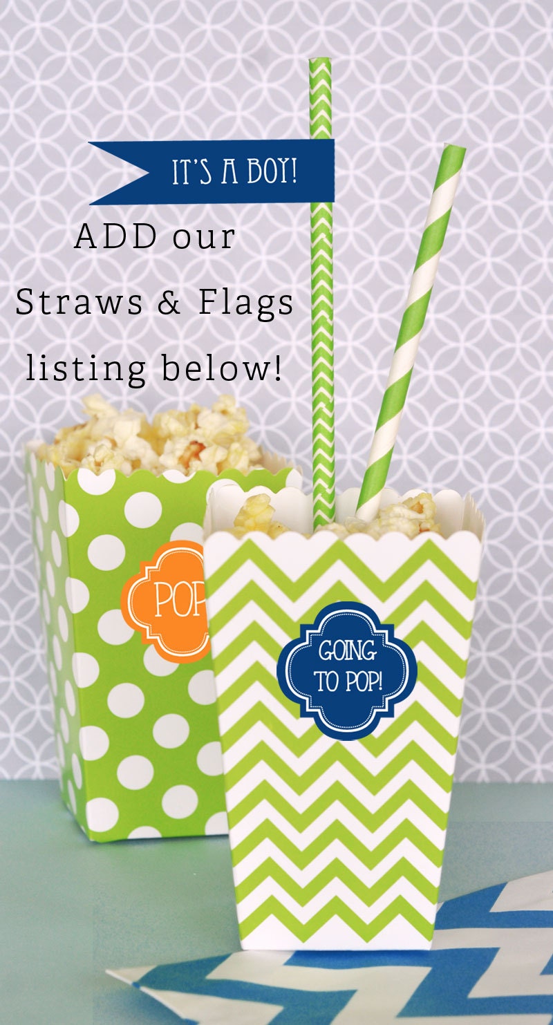 Personalized Popcorn Bag Boxes Popcorn Cups Popcorn Favors