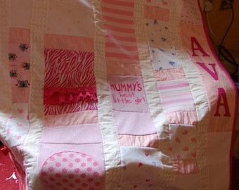 I make handmade heirloom quilts from your little ones babygrows or clothes.