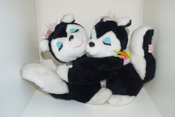 hugging stuffed animals
