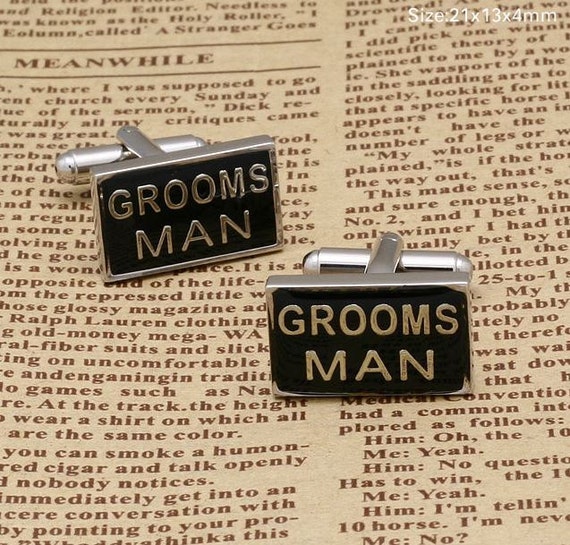 Mens Cufflinks Groomsman Cuff links Wedding by BingJewelry on Etsy