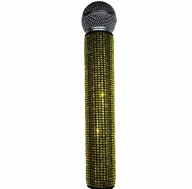 Wireless Rhinestone Bling Microphone Sleeves Mic Sleeve by