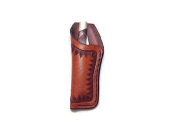 SMALL CUSTOM LEATHER Knife sheath with belt loop