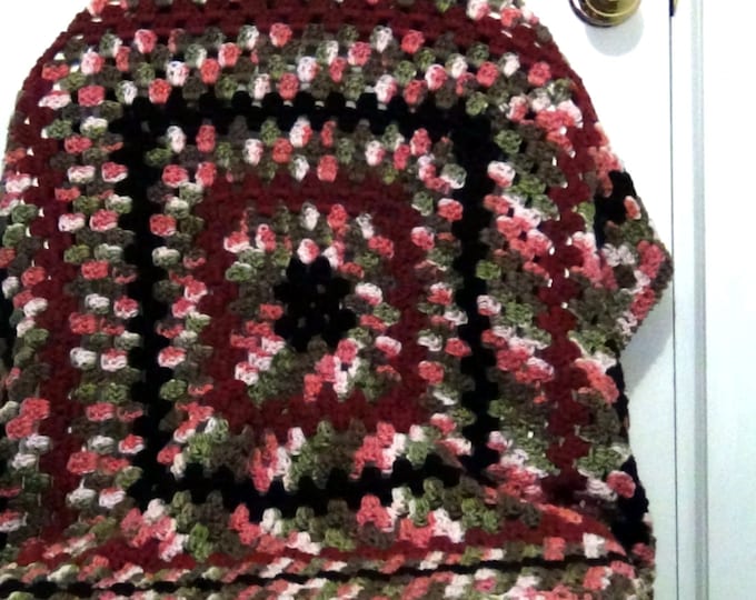 Crochet Throw Lapghan - Pretty Pink - Country Rose Granny