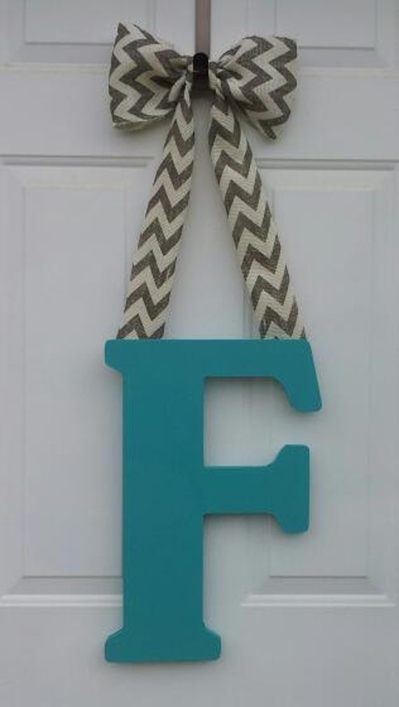 Items similar to Letter door hanger, Initial door hanger, Wood letter