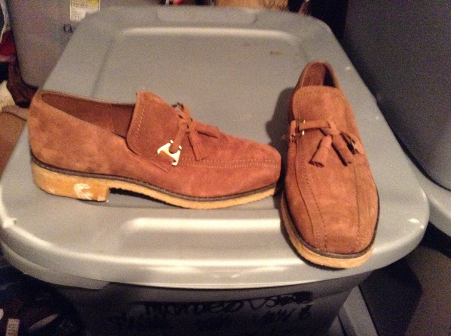 Deadstock vintage hush puppy shoes loafers men's made USA