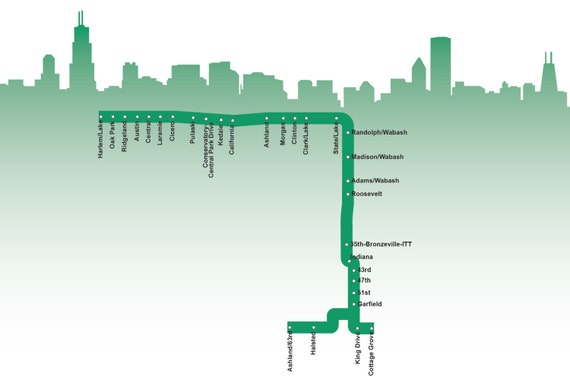 Chicago Green Line Map Photos