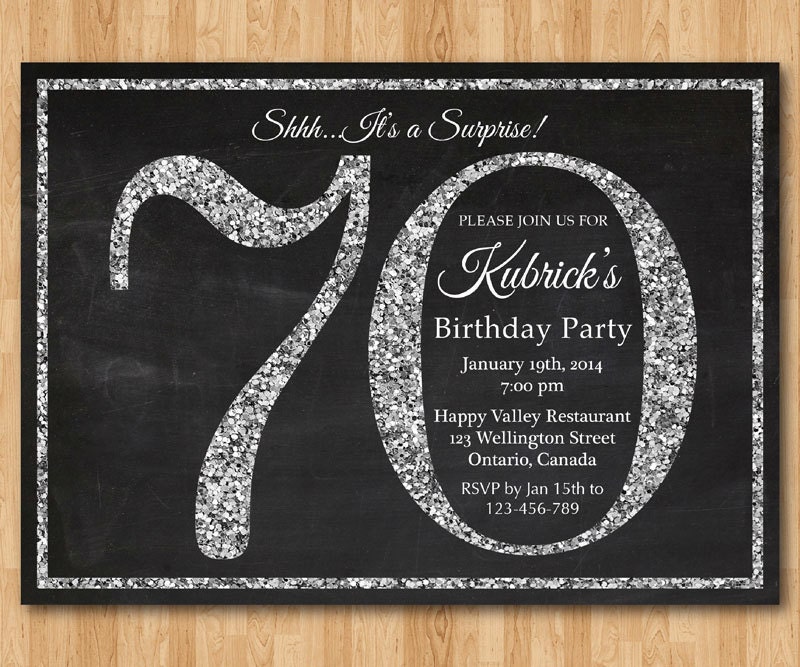 70Th Birthday Party Invitations 1