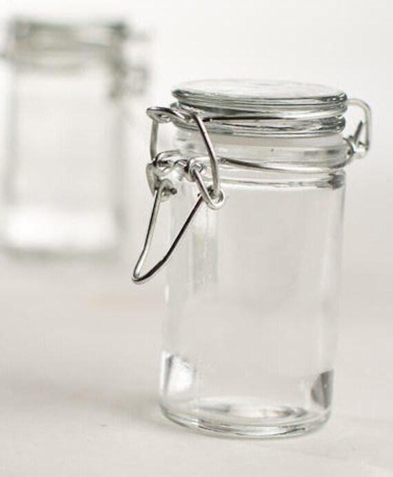 Locking Lid Jar Glass Bottle 1Piece