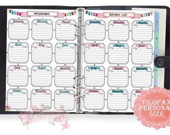 Personal Filofax printable To do list and Notes 3 colors 6