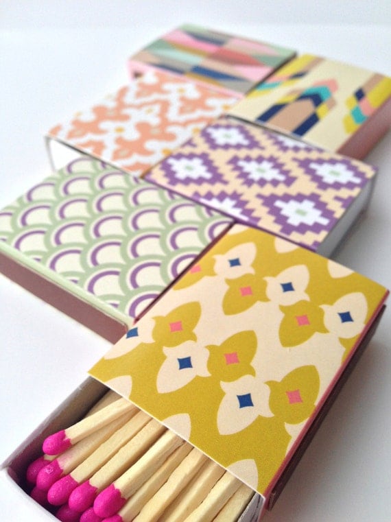 Decorative Matchboxes set of 6