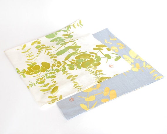 Eucalyptus Hand made cloth, Furoshiki Japanese wrapping