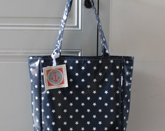 Sac Cabas En Toile Cirée Texier Pour Femme, Motif Coloré, état Correct D'occasion