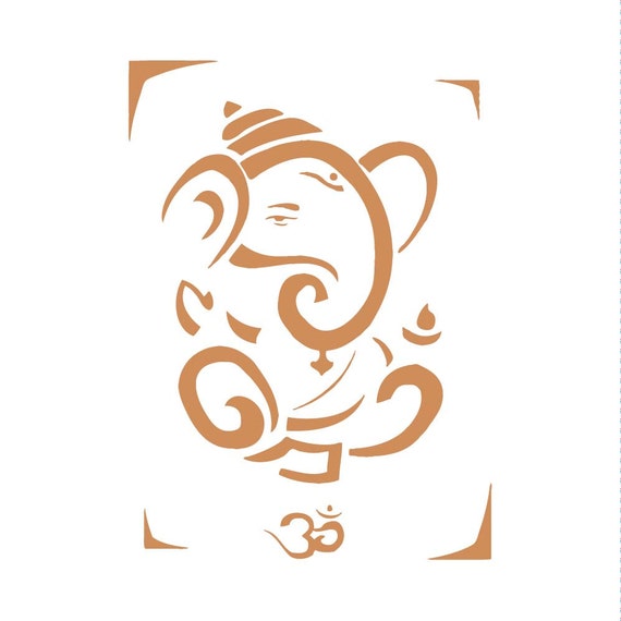 GANESHA Frame CutOut Vinyl Sticker Ganapati by NewAgeStickers