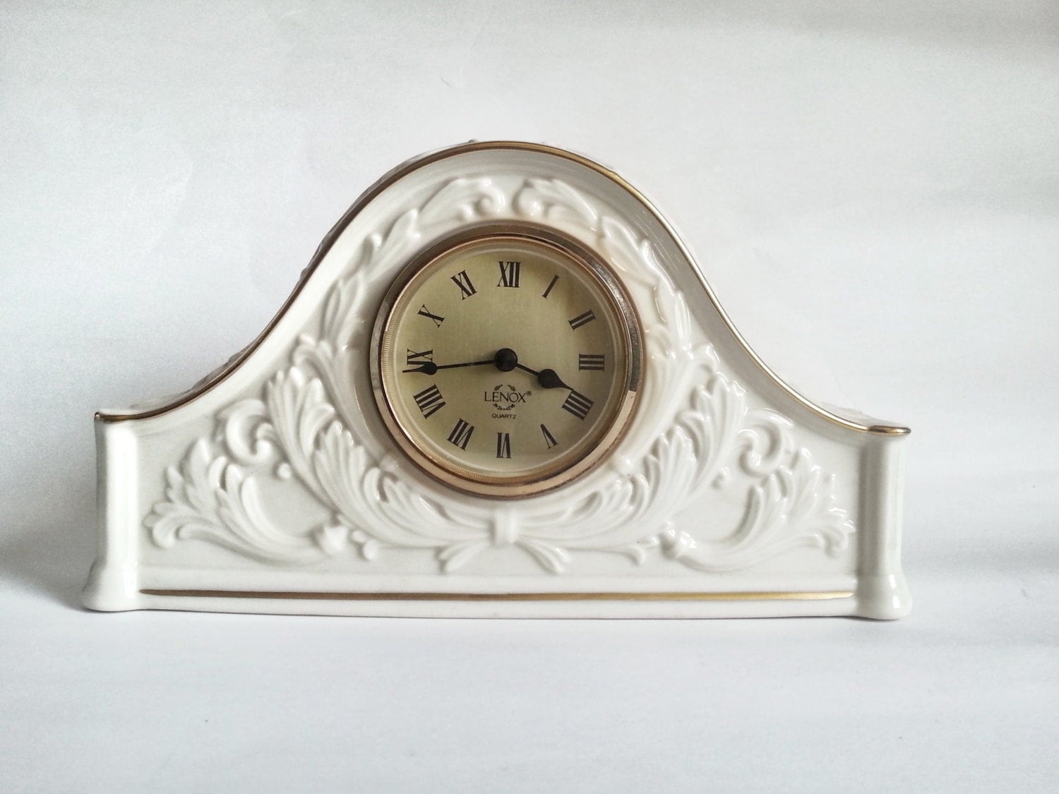 Lenox Clock Vintage Lenox Chippendale Mantel Clock