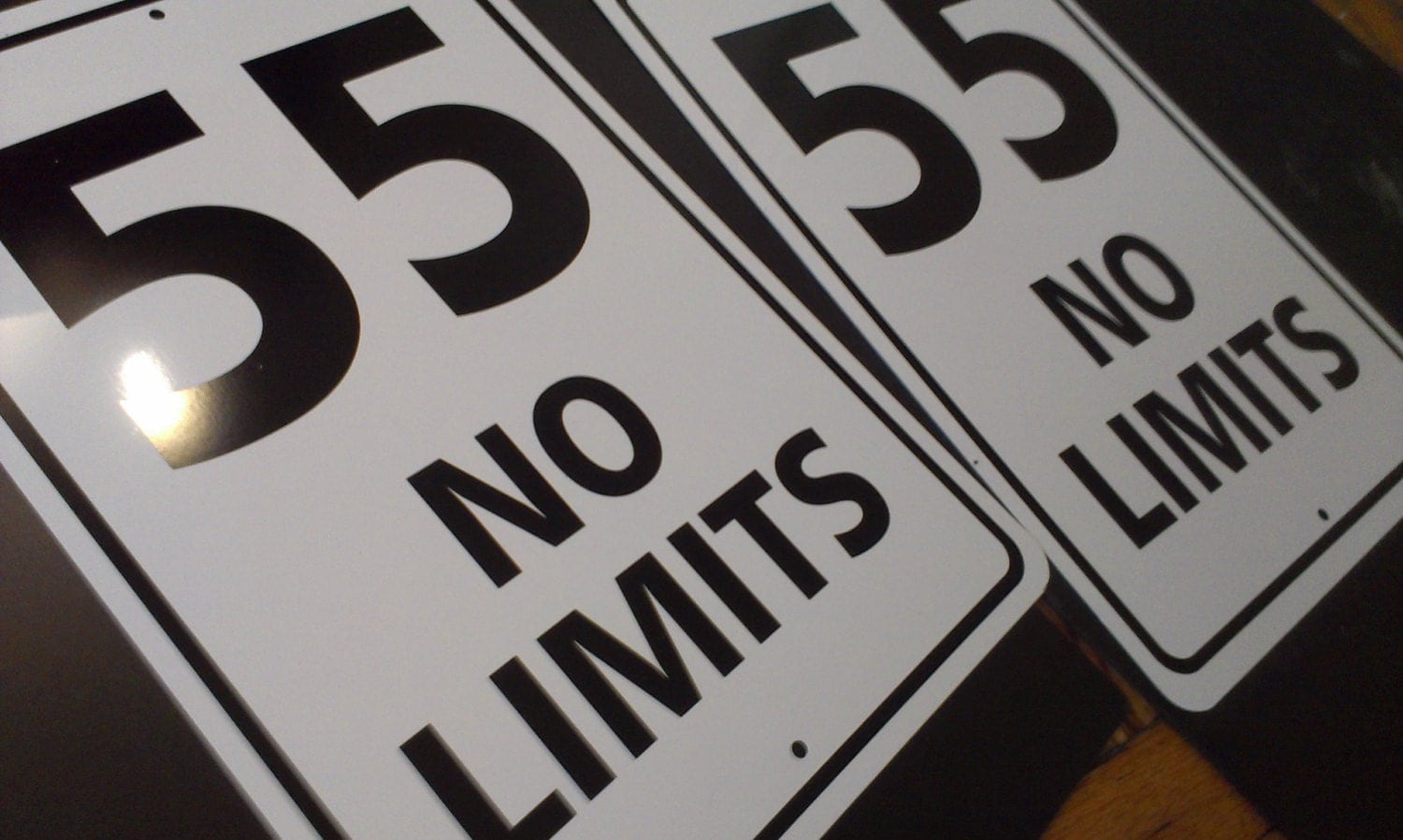 Novelty 55  No  Limits  Aluminum Parking Sign 9 x 12 by DCSigns