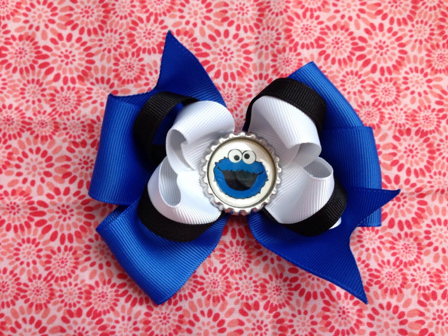 Cookie Monster Hair Bow