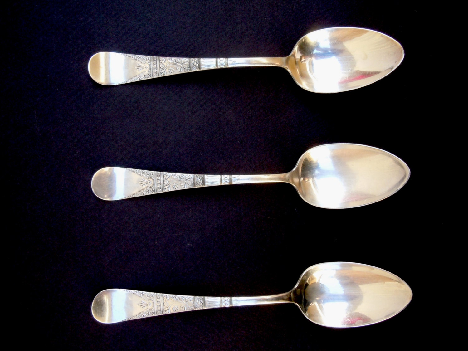 Three Matching Antique Serving Spoons, Silver-Plated – Haute Juice