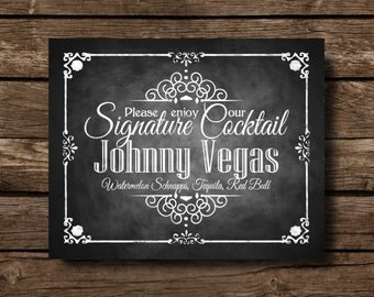 Printable Chalkboard Taco Bar Sign Buffet by SasafrasPrintables