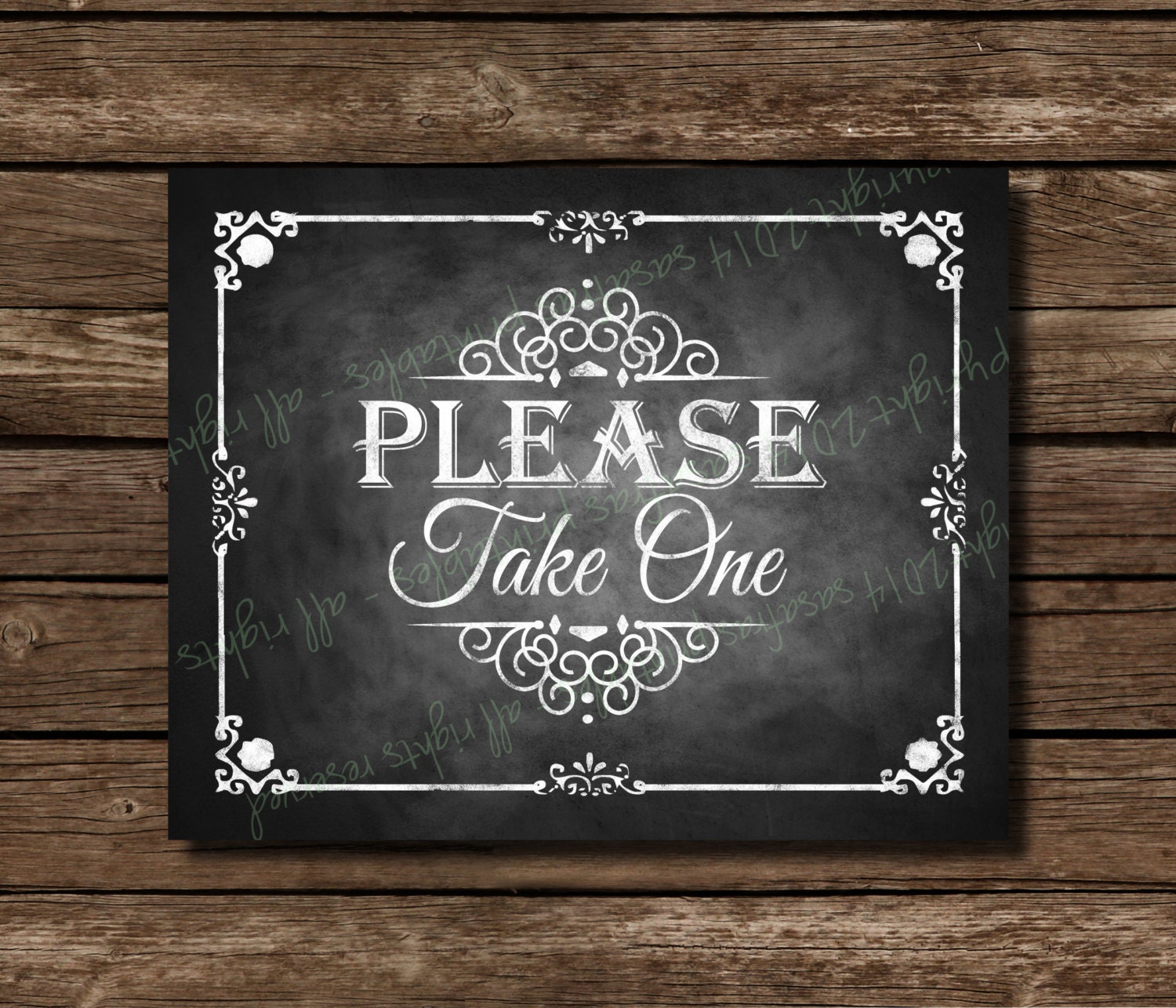 Printable Chalkboard Wedding Favors Sign by SasafrasPrintables