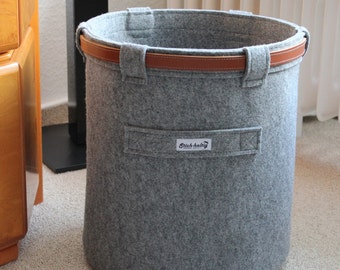 Felt Basket, Wastepaper Basket , Stich-haltig Felt Basket