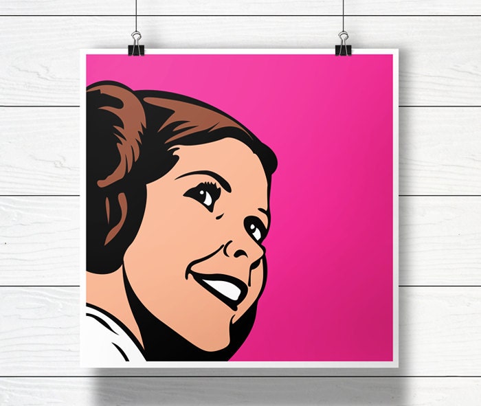 Star Wars Princess Leia Vector Illustration and Digital ...